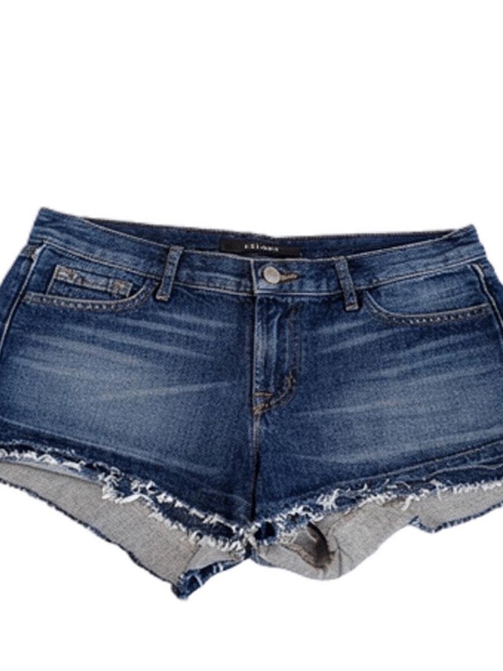 J Brand Dark Blue Distressed Denim Cutoff Shorts